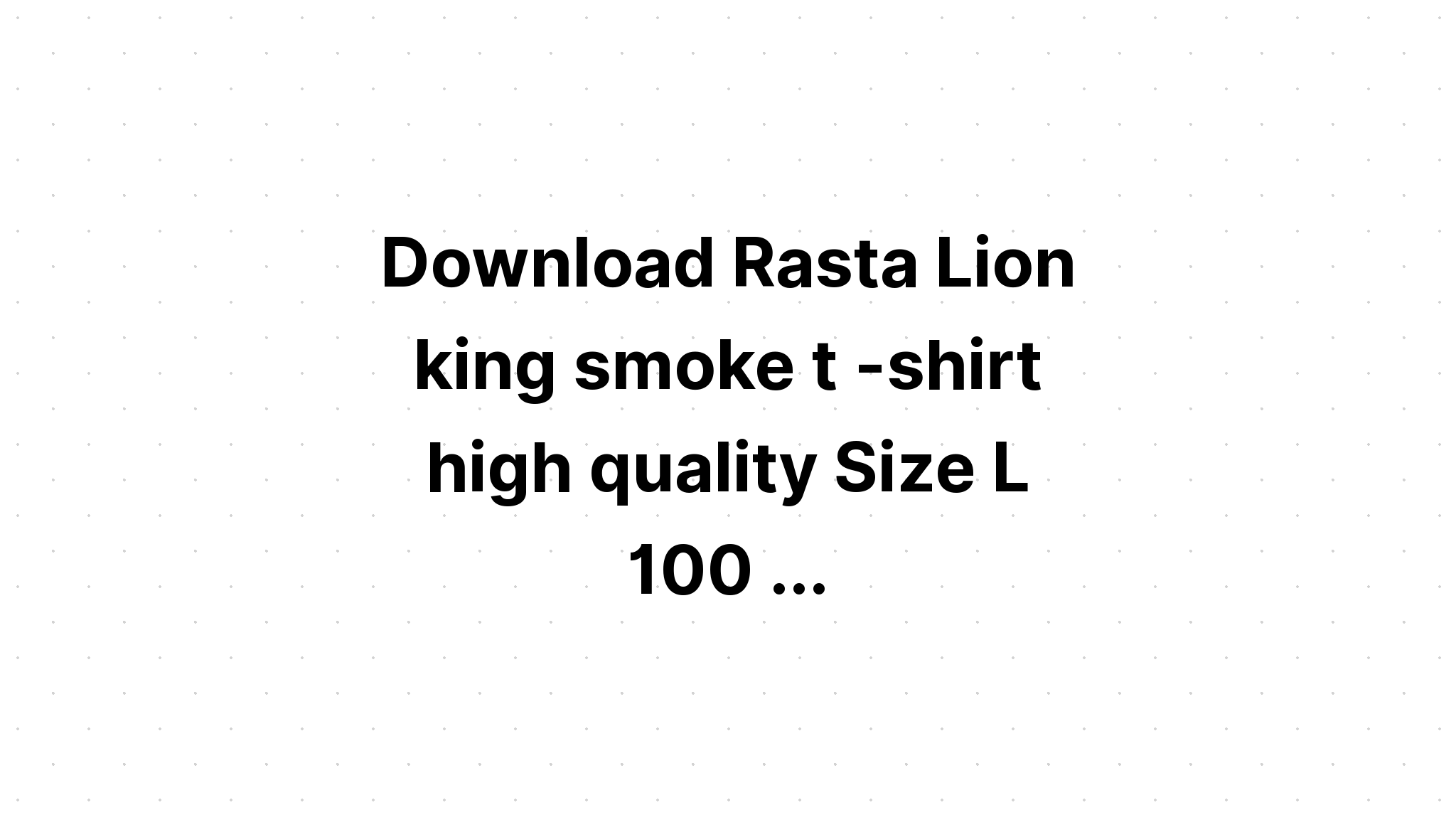 Download Lion King Smoked Weed Graphic Silhouette SVG File